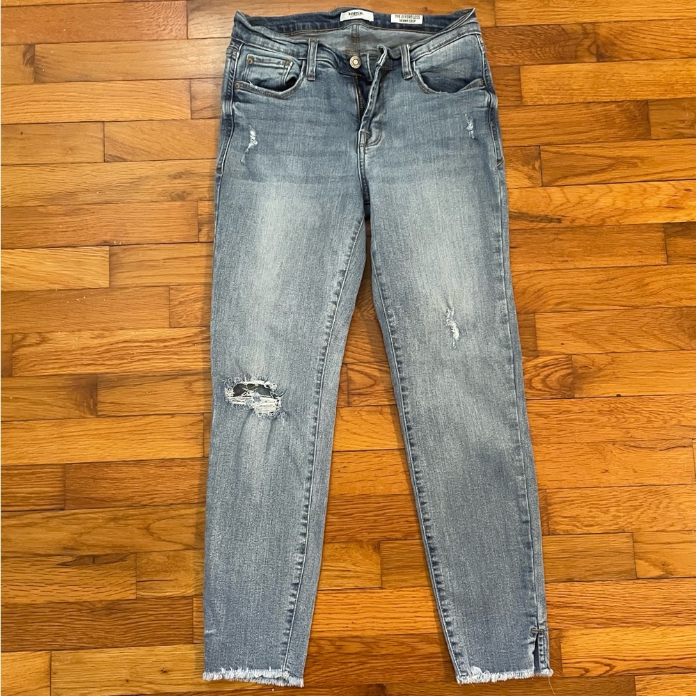 Kensie Light Blue Distressed Skinny Jeans